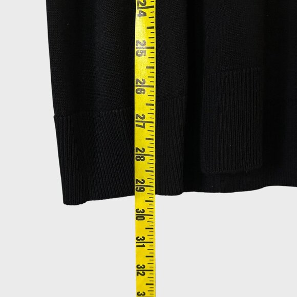 Cable & Gauge Open-Front Cardigan Sweater Black Women's Size Small New - Picture 13 of 13